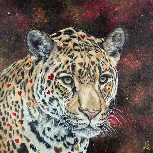 Heart of Gold by Hayley Goodhead - Original Painting on Box Canvas